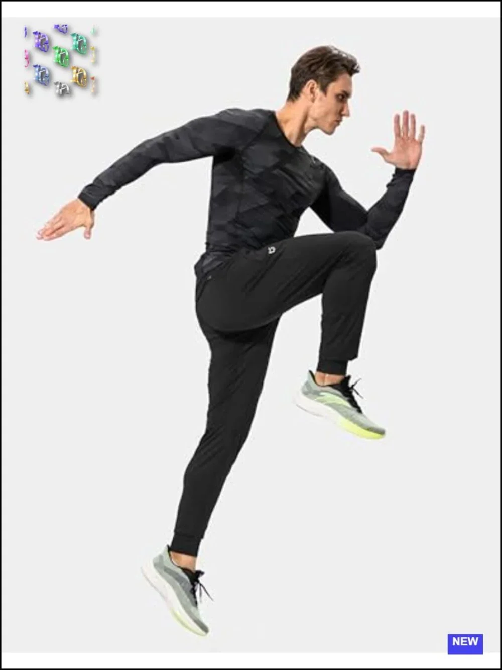 Men's Sweatpants with Zipper Pockets Athletic Joggers for Running Workout